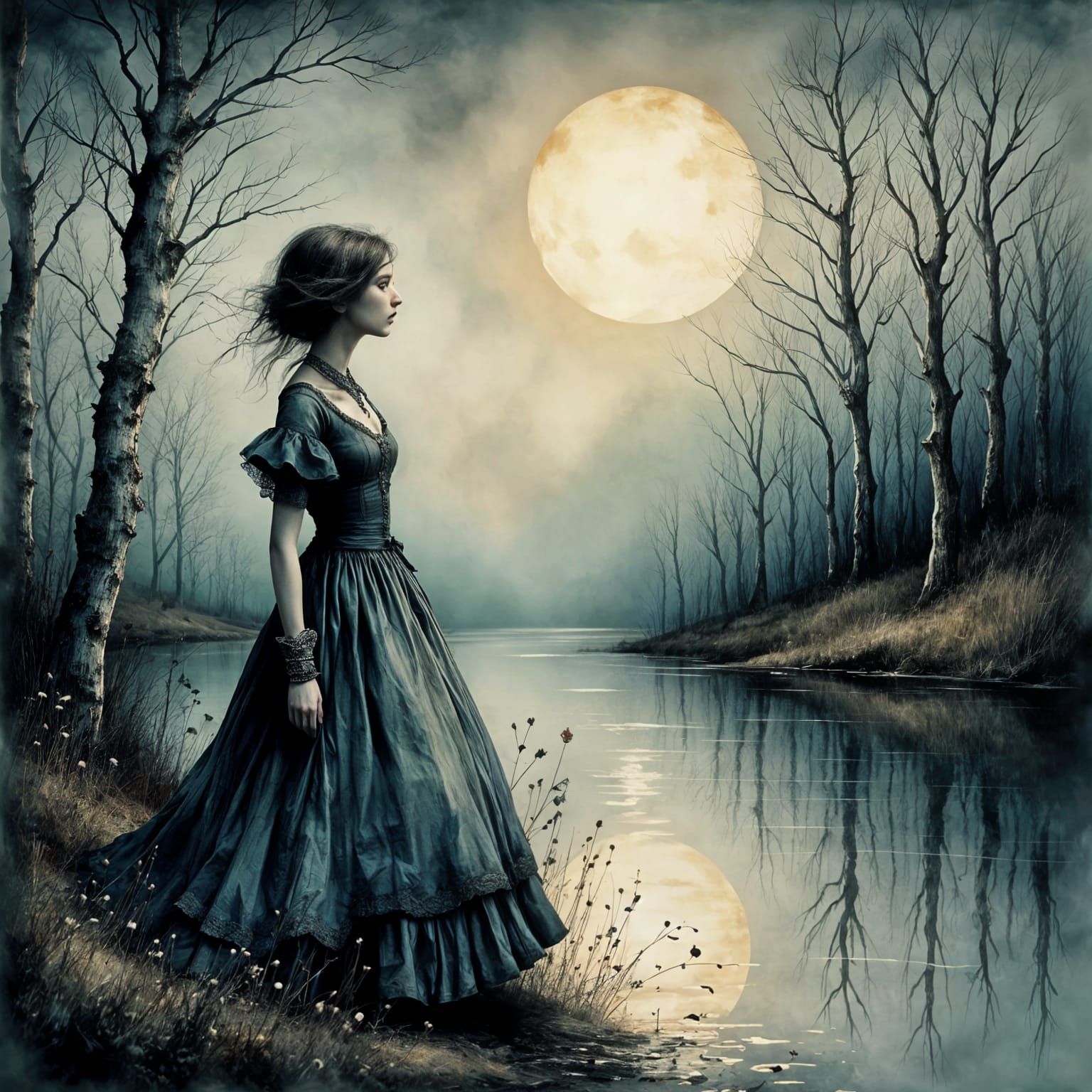 <lora:Ink Poet:1.0> The solemn past isn't wonderful. Neither...