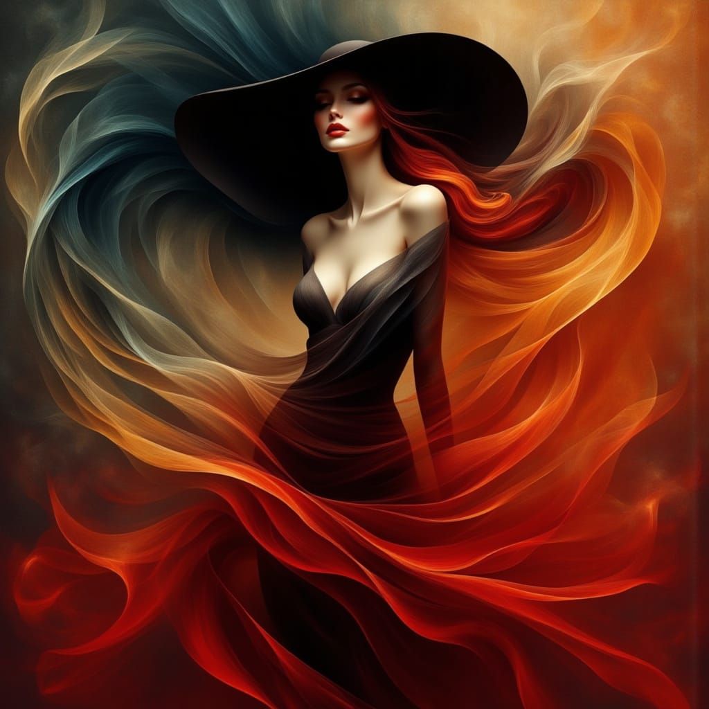 Ethereal Beauty in Fiery Red Locks