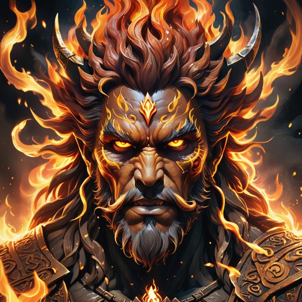 Ifrit: Deity of Flame in Digital Art