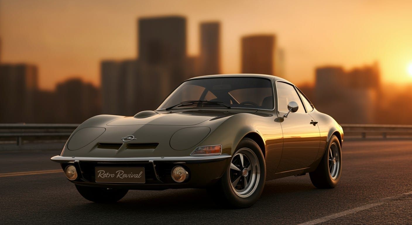 1972 Opel GT Retro Revival in Hyperrealistic Style
