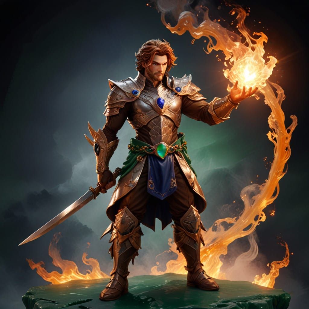 Luminous Gemstone Tapestry in a Celestial Setting