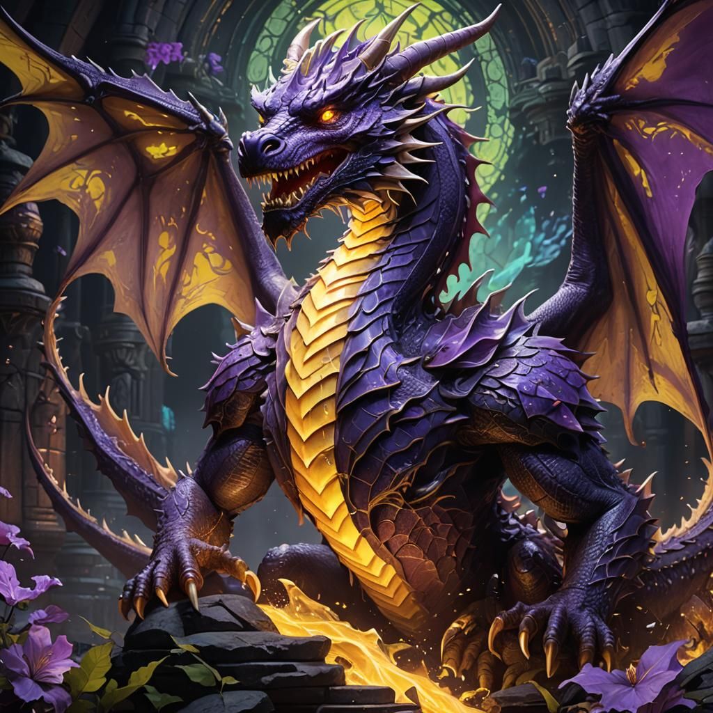 Glow-in-the-Dark Dragon Concept Art