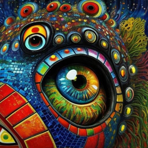 Angler Fish Oil Painting in Pop Surrealist Style