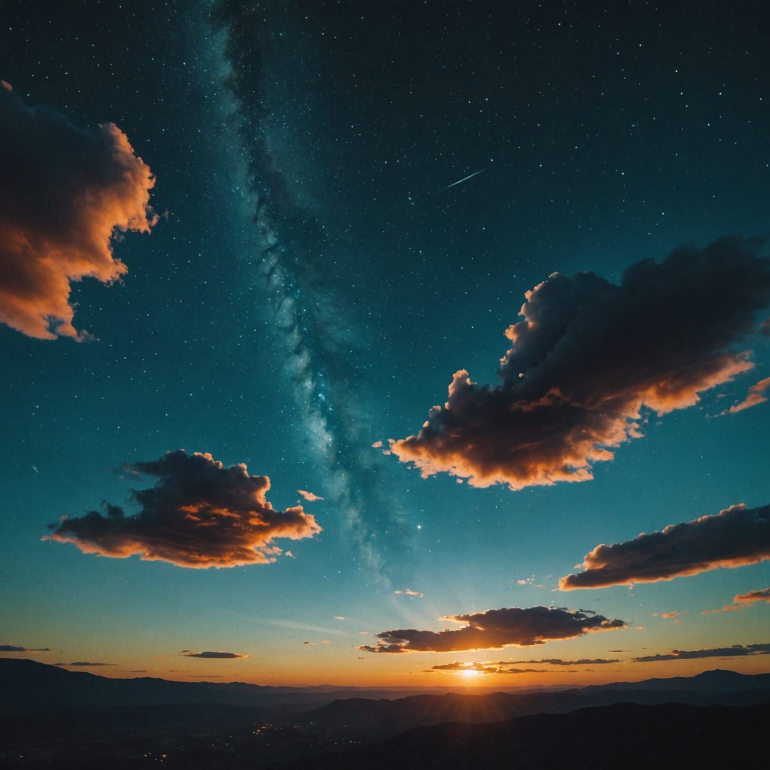 Dramatic Starry Sky in Cinematic Style