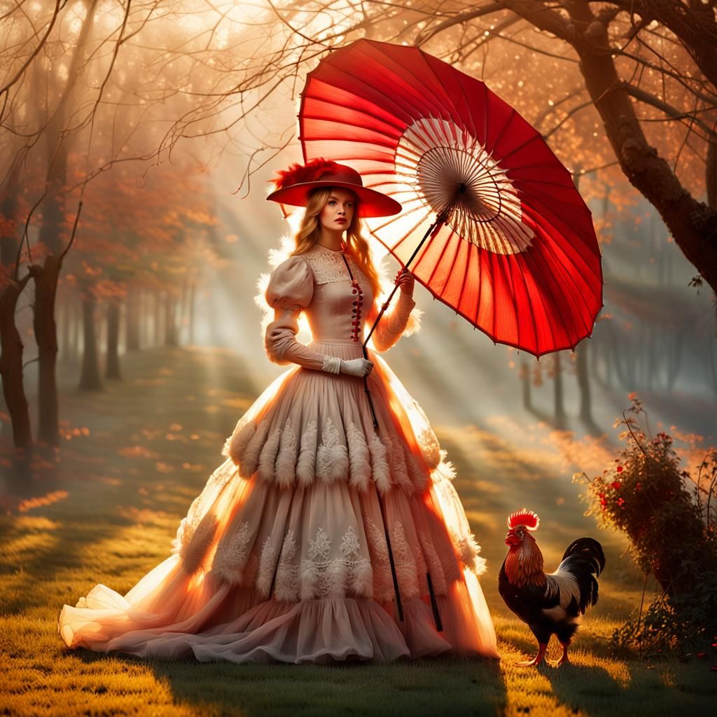 Russian Girl in 1865 Fashion Portrait