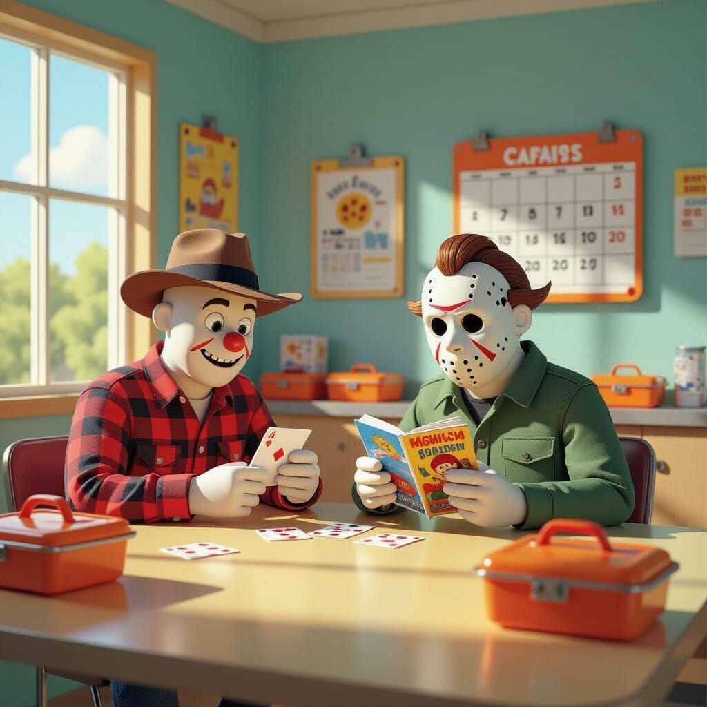 Freddy, Jason, and Michael Myers in 3D Animation