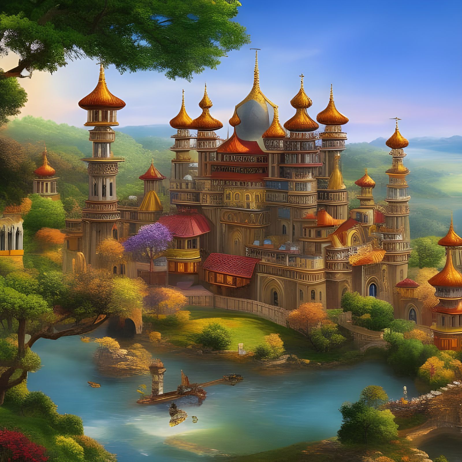 Beautiful fantasy palace