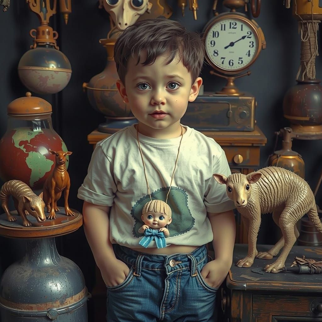 Mysterious Girl in Whimsical Wonderland