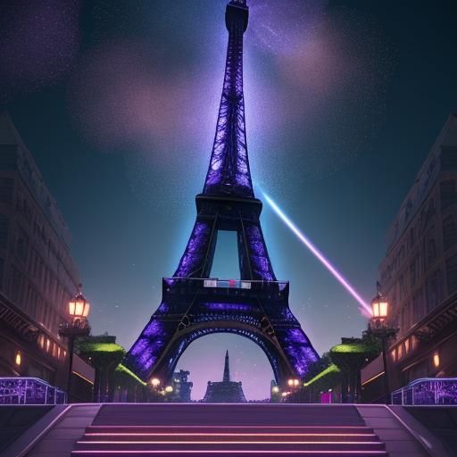 Eiffel Tower in Space: 3D Game Cinematic