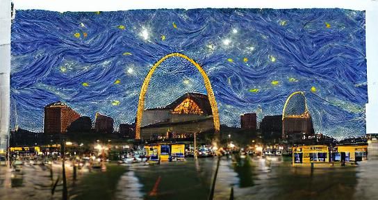 St. Louis Starry Night AI Art
