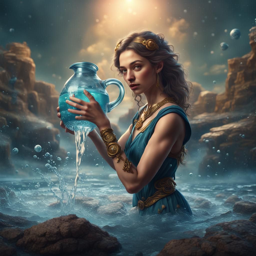 Beautiful Aquarius Woman - Zodiac Sign Collection