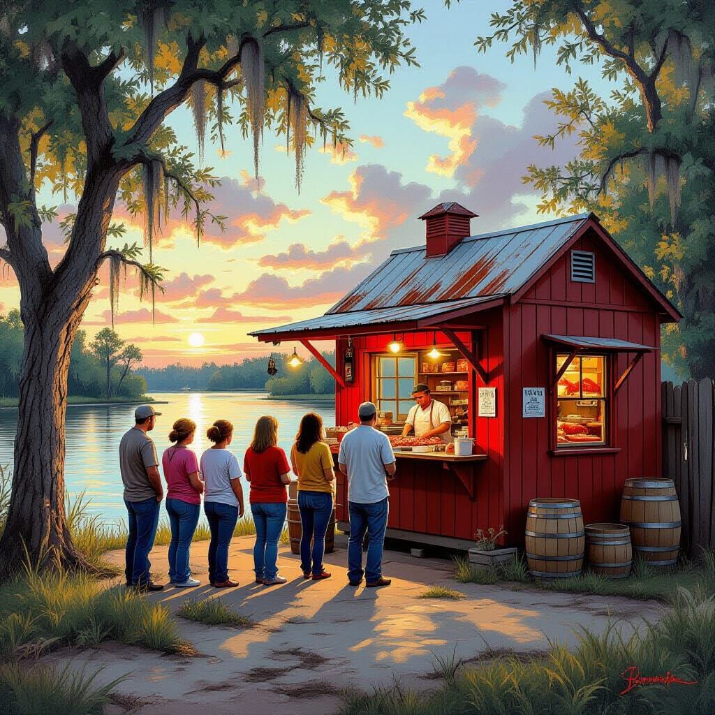 Bayou BBQ Shed in Kinkade Style