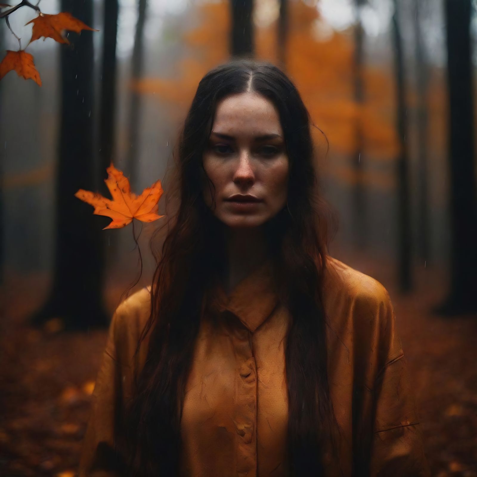 Ethereal Forest Goddess in Tonalist Style