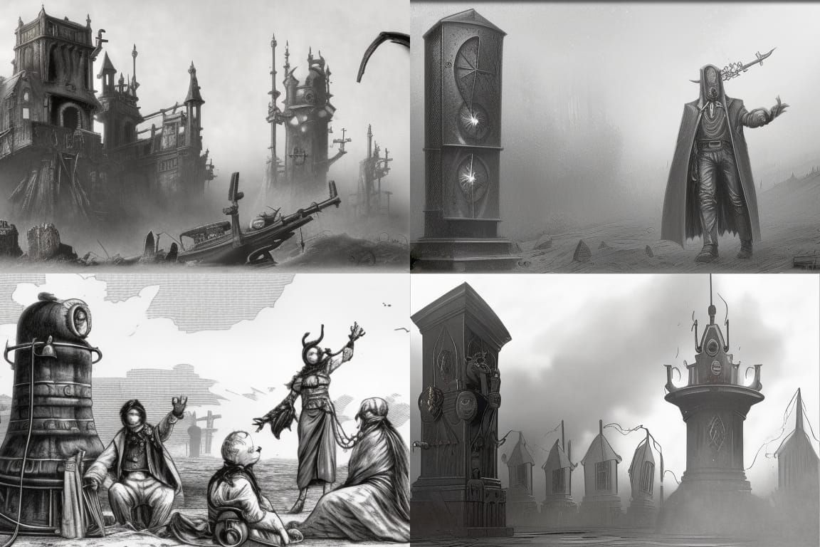 Dark Steampunk Cults: A Gothic Horror Scene