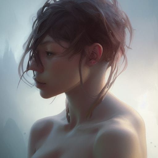 Detailed Portrait of Noah in Art Nouveau Style