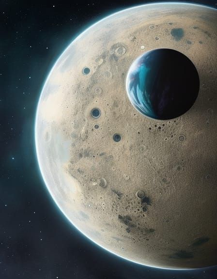 Alien Furry Creature on Distant Planet, Matte Painting