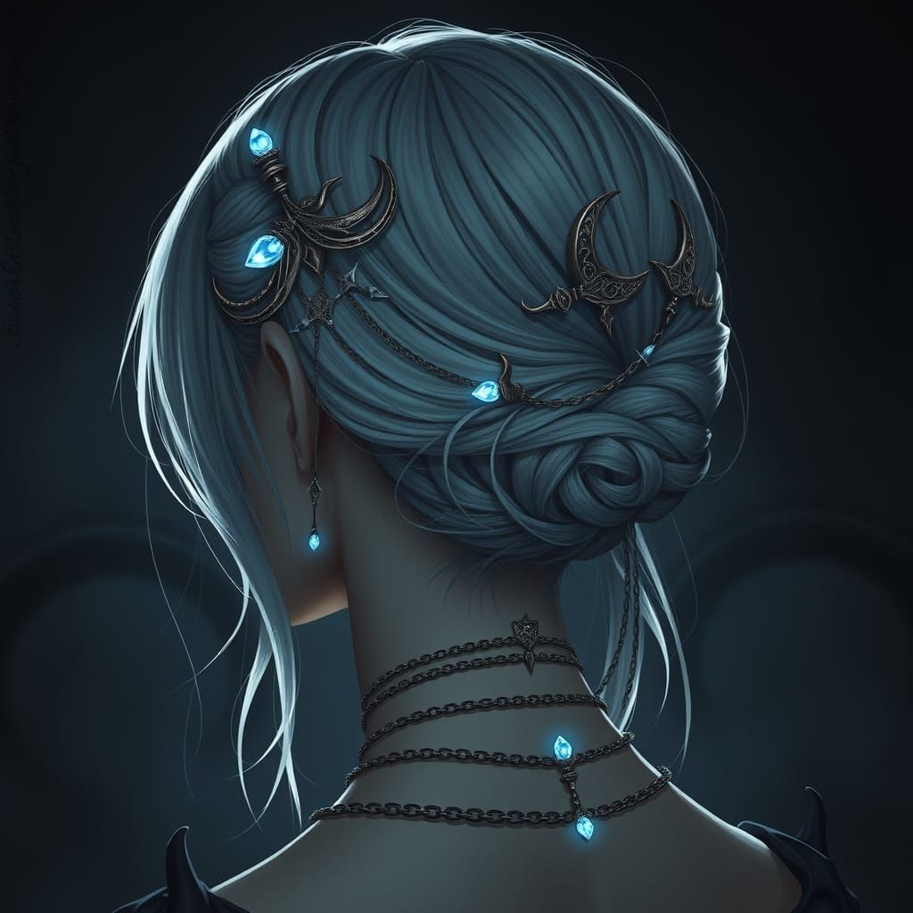 Sleek Fantasy Goddess in Mysterious Low-Key Lit