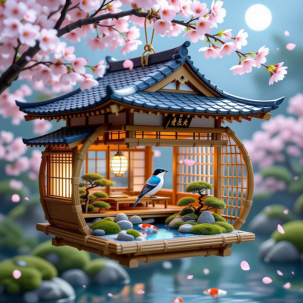 Japanese Birdcage Garden Serenity