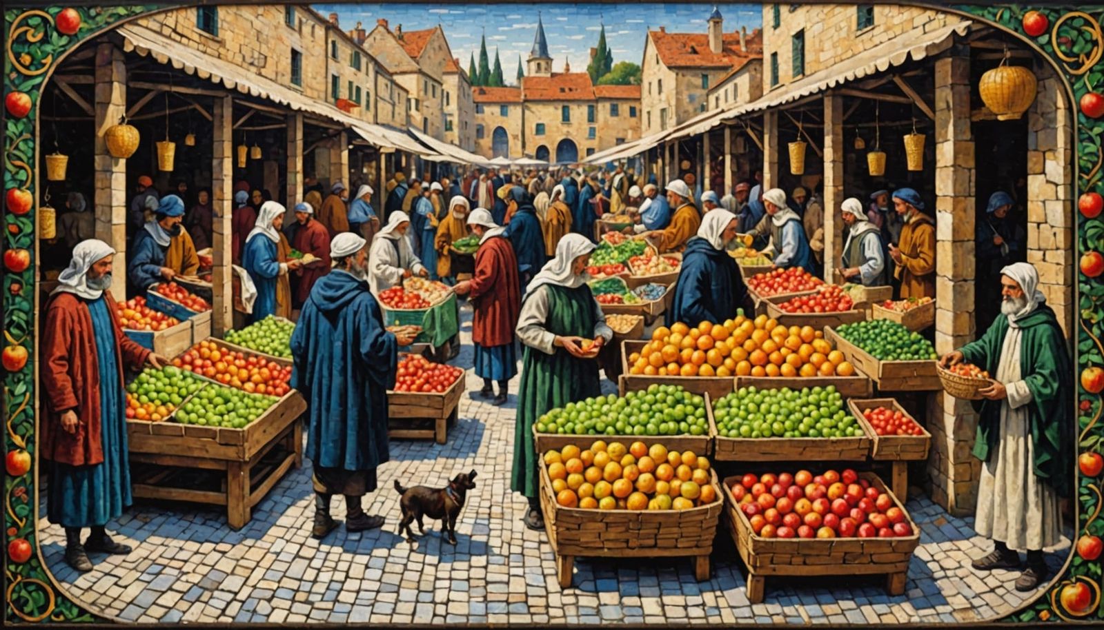 Vibrant Mosaic Marketplace of Sixes and Sevens