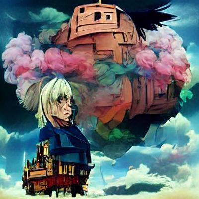 Howl's Moving Castle: A Whimsical Fantasy Scene