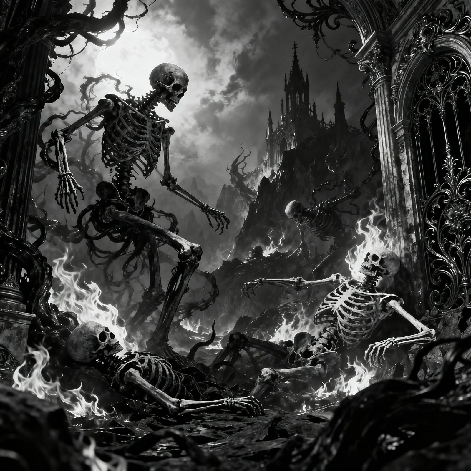 Hellish Crucifixion in French Baroque Black Metal Style