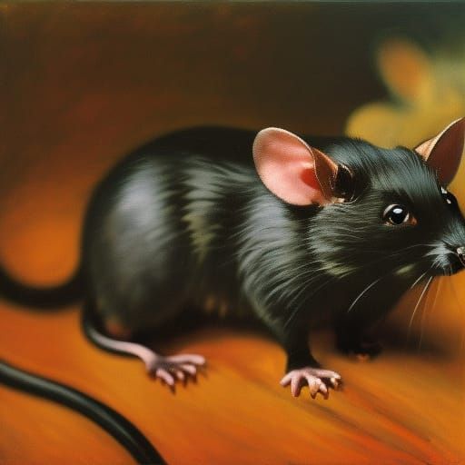 Robotized Rat in Clockpunk Dystopia: Folk Art Style