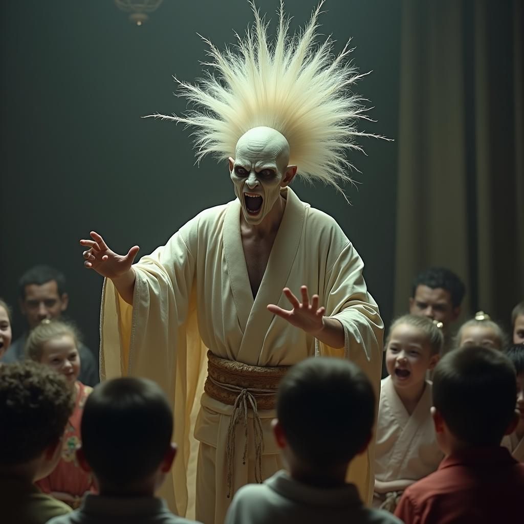 Sinister Albino Sings Karaoke to Children