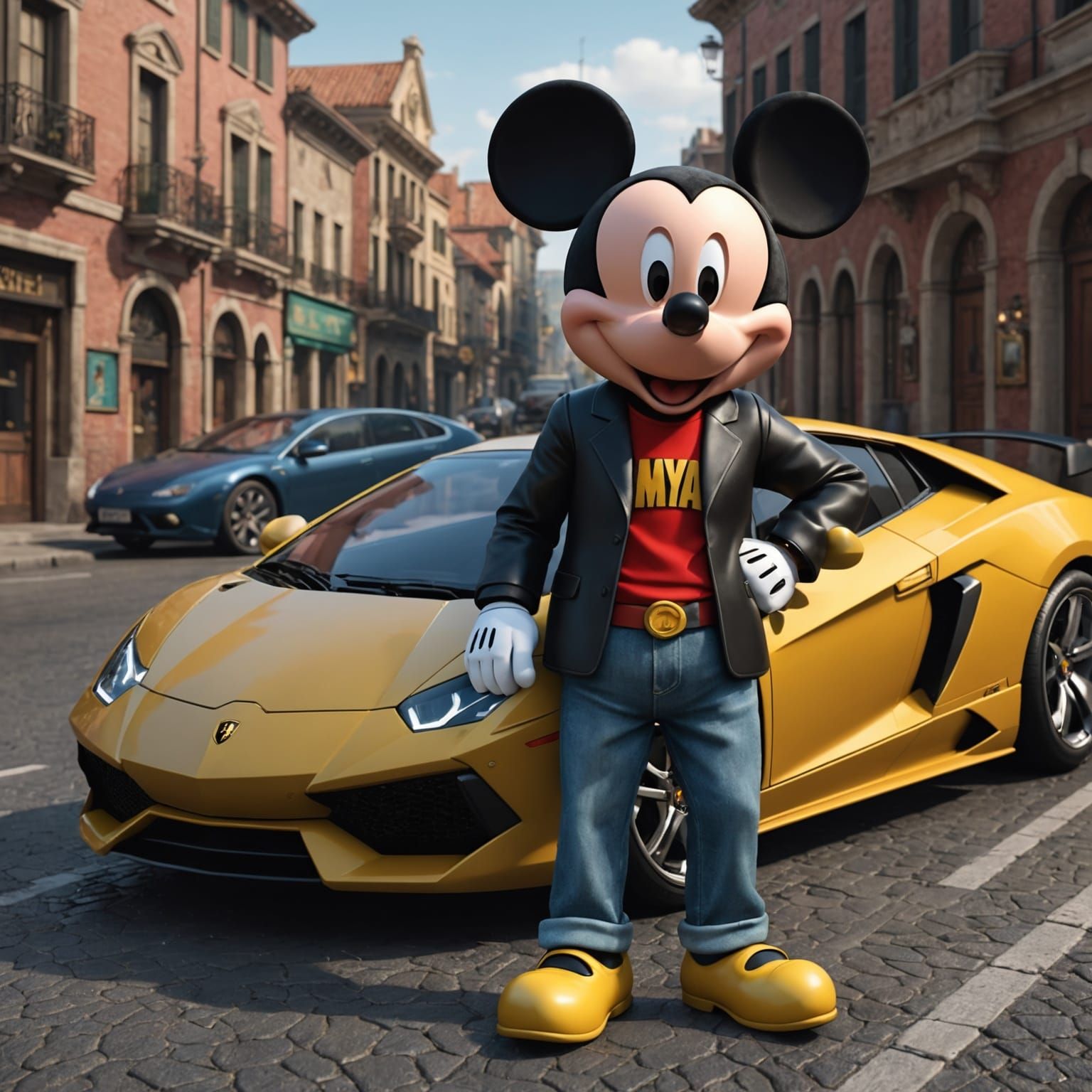 Ultra Realistic Mickey Living Lavishly in 3D Art