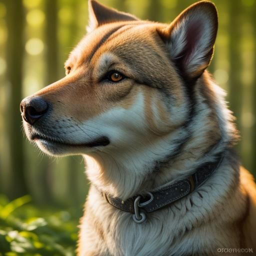 Bavarian Mountain Hound Portrait in Golden Light