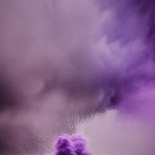 Dramatic Purple Powder Explosion in HDR