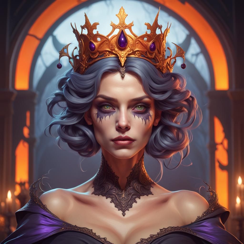 Halloween Queen Portrait in Artgerm Style