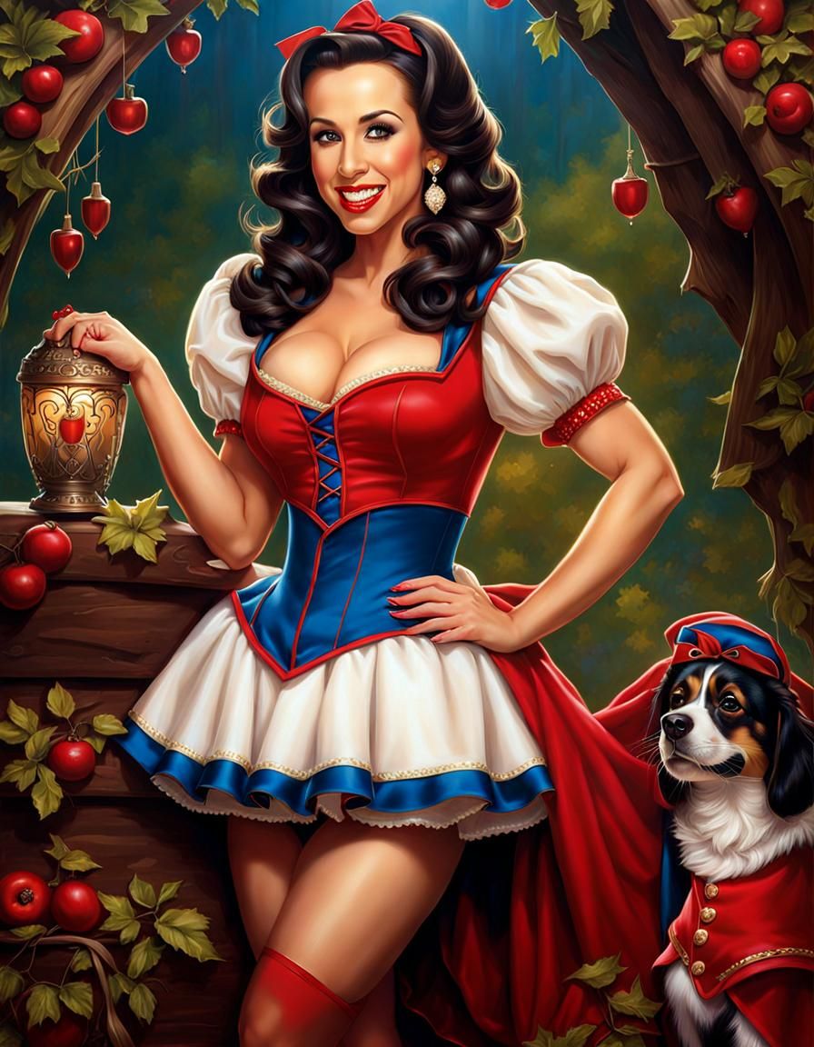 Snow White Pin-Up in Classic Disney Style