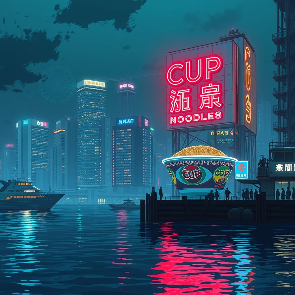 Neon Dreams in Retro-Futuristic Hong Kong