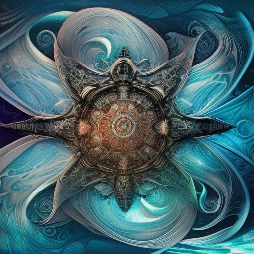 Epic Pirate Ship in Maximalist Digital Art