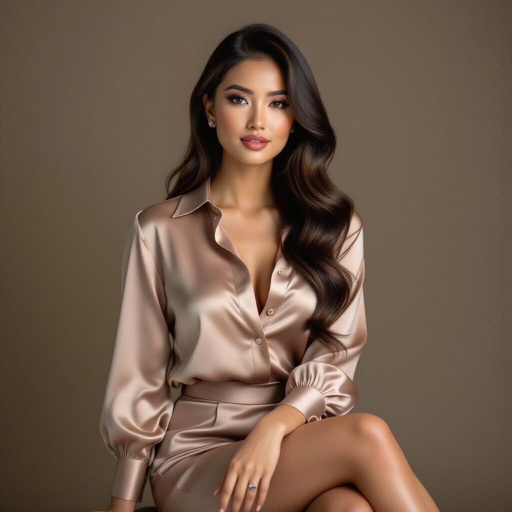 Glamorous Malay Woman in Fashion Photography