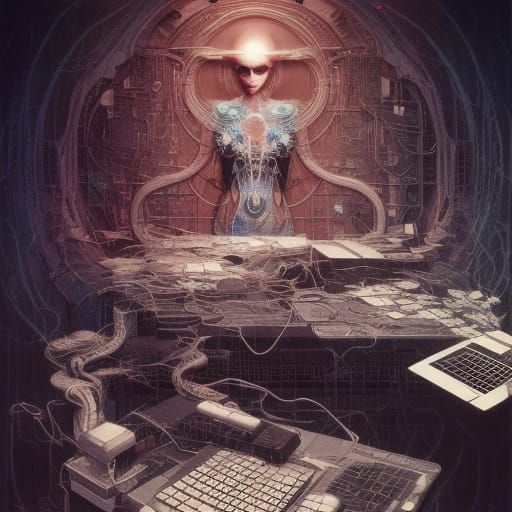 Circuitry Meltdown: Cybernetic Gaming Room in 8K