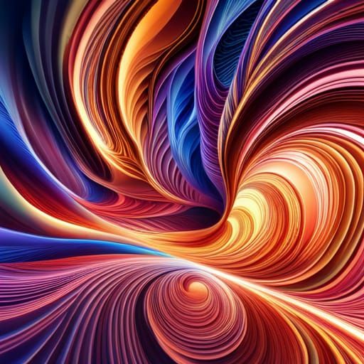 Abstract Fractal Galaxy in 3D Shading