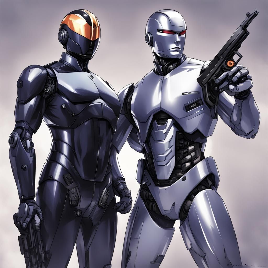 James Bond Meets RoboCop in Anime Style
