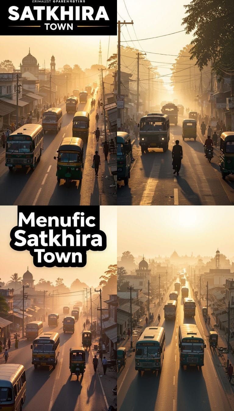 Satkhira Town Morning Mist in Golden Sunlight