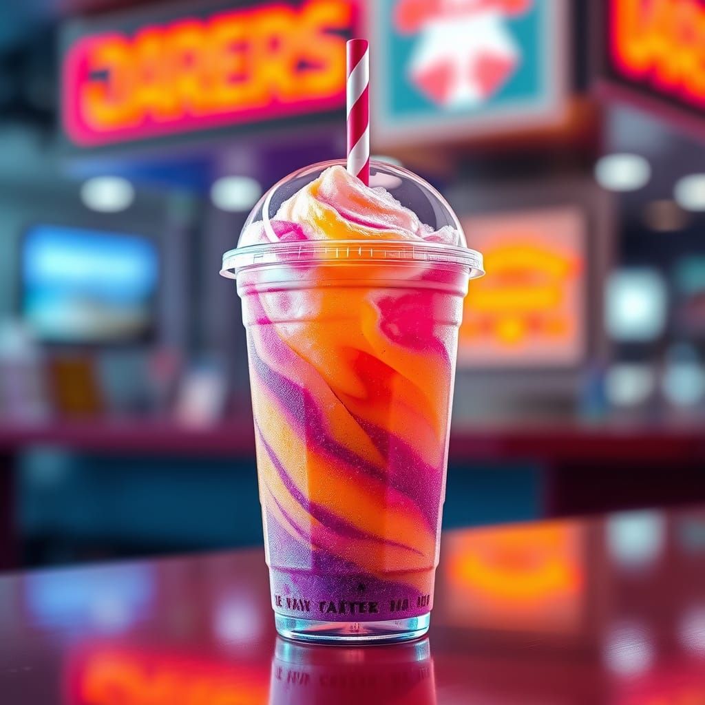 Futuristic Slushy in Neon Colors
