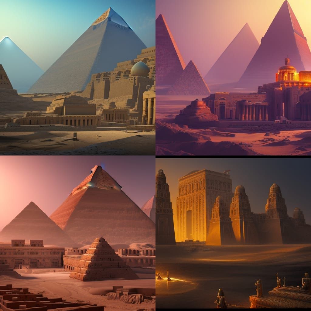 Detailed Matte Painting of Egypt in Unreal Engine