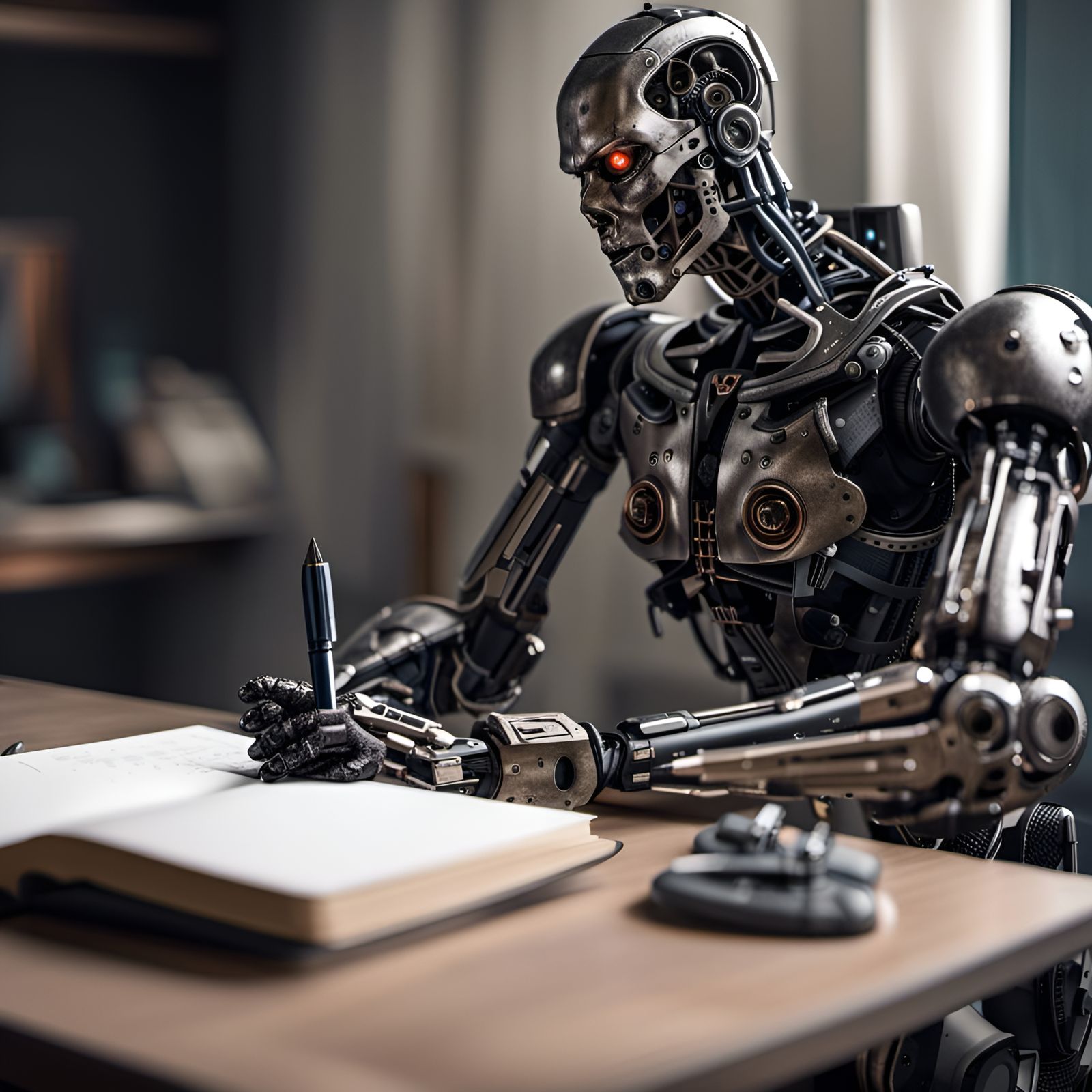 Terminator Robot Writes a Book