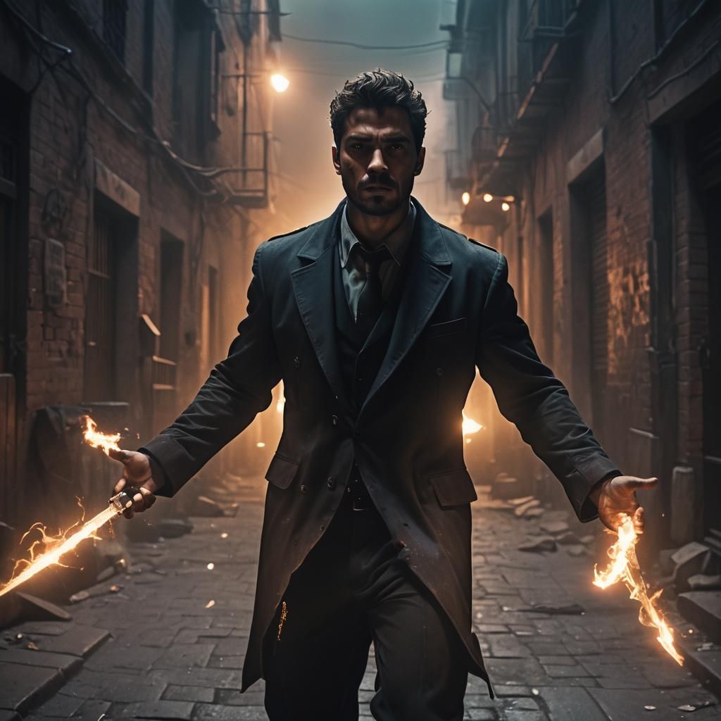 Maximiliano's Victory in Dark Fantasy Style