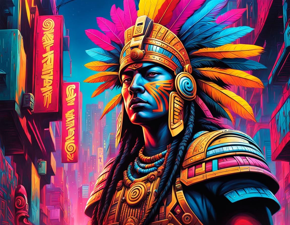 Futuristic aztec empire