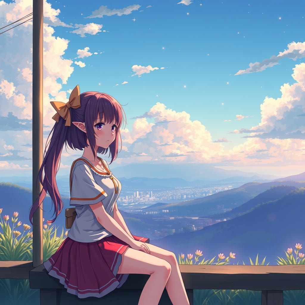 Adorable Anime Girls in Colorful Harmony