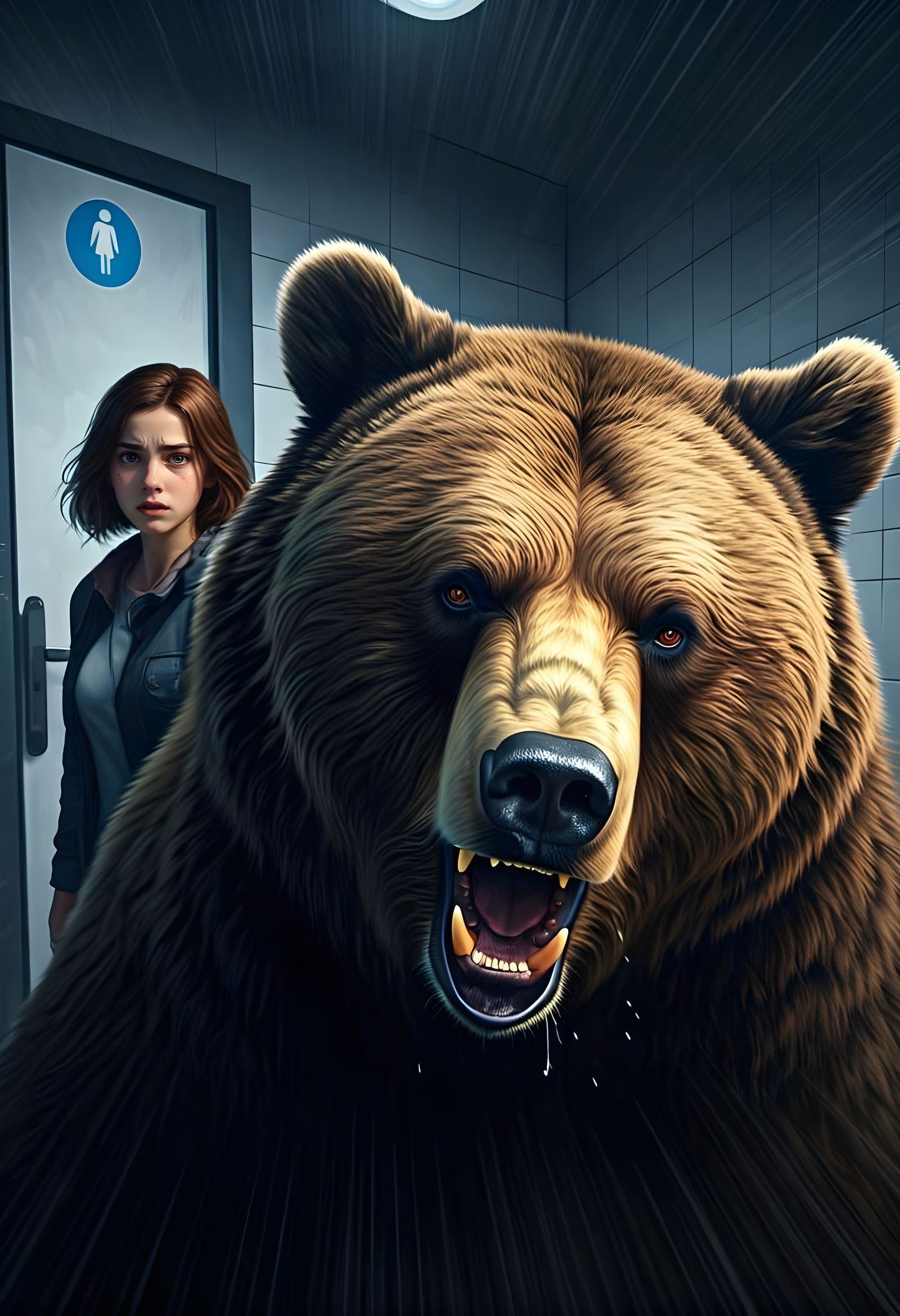 Epic Mama Bear Protects Human Daughter from Threat