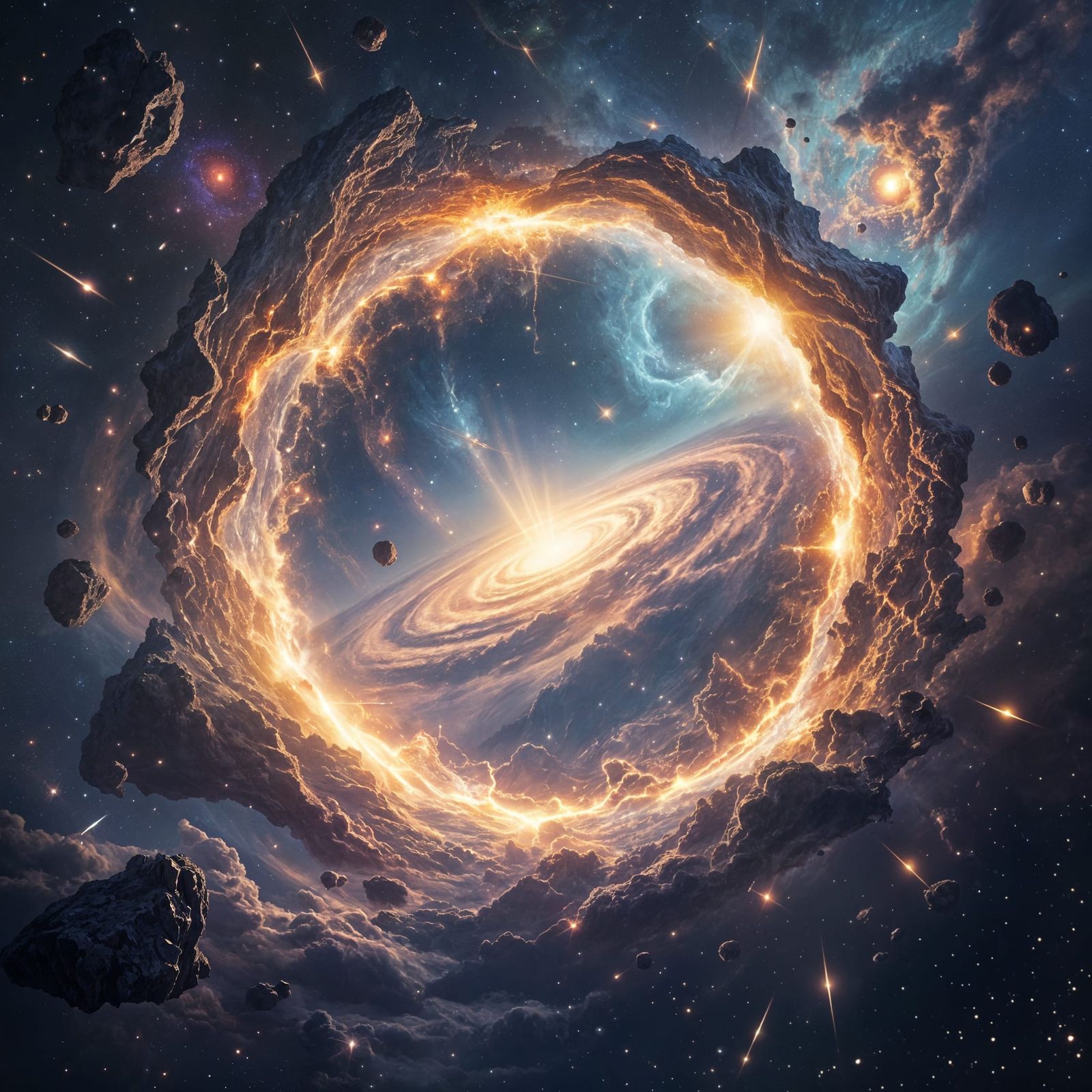 Massive Cosmic Portal in Deep Space with Galaxies