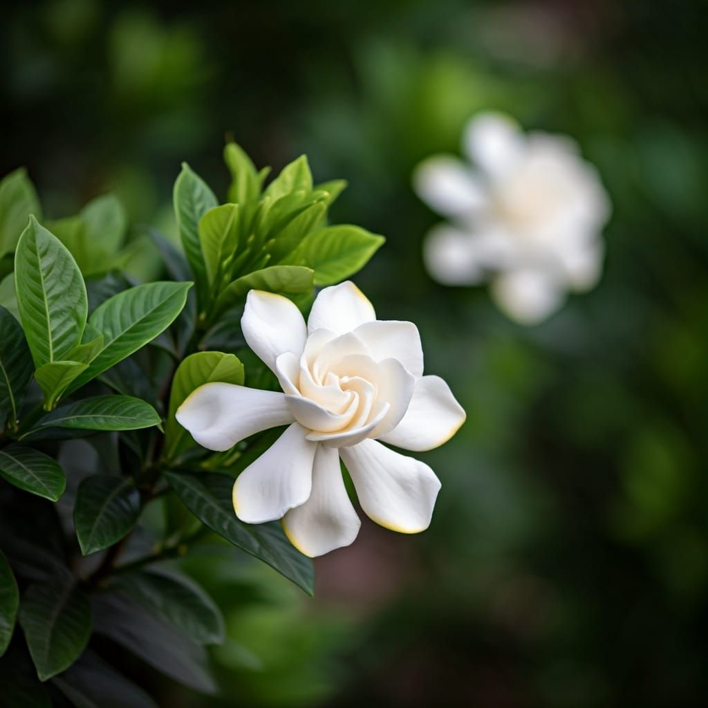 Gardenias in Bloom: Art Nouveau Dreamscape