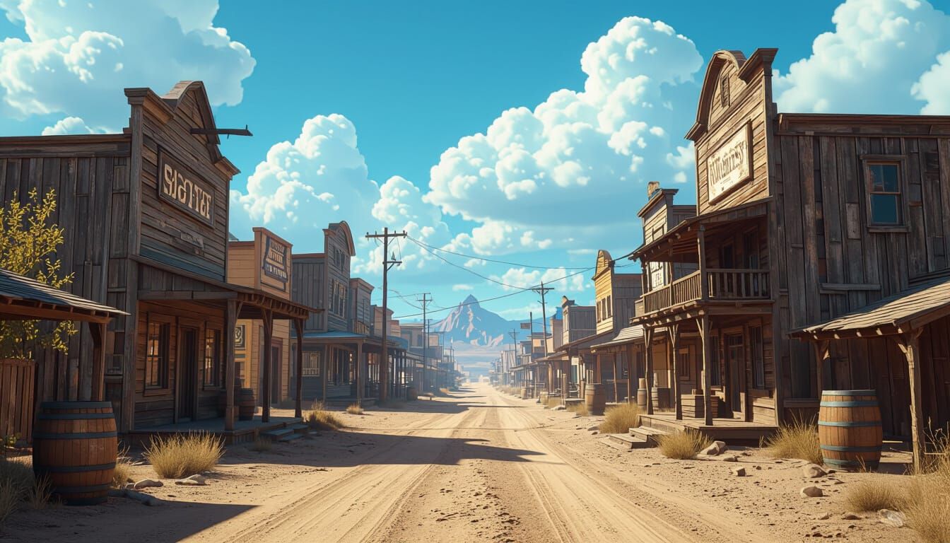 Deserted Wild West Town in Unreal Engine 5