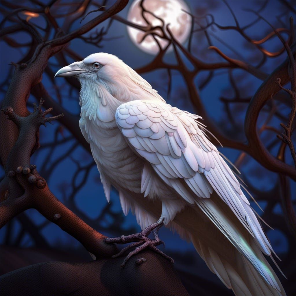 Albino Raven